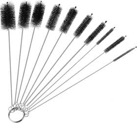 Bb-042 Tosamzoo Set Of 10 Bottle Cleaning Brushes Long Straw Brush Glass Pipe Black Bb-042 Tosamzoo Set Of 10 Bottle Cleaning Brushes Long Straw Brush Glass Pipe Black