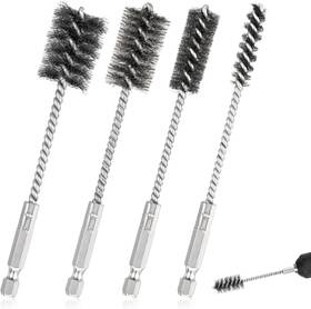 Zhad9h00s Trinkrittey 632929 1 4 Pcs Stainless Steel Wire Brushes For Drill Bore Silver