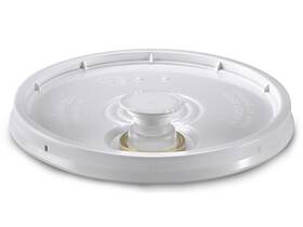 5gls Uline 3.5 5 6 7 Gallon White Plastic Snap-on Pail Lid With Pour 12 3/8 Inch