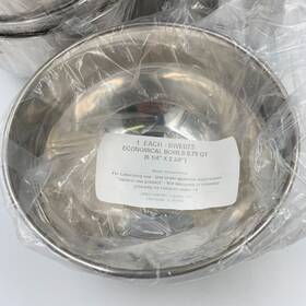 Bwe075 United Scientific Supplies Inc. Economical Bowl 20 Qty 0.75 Quart 6-1/4 Inch X 2-3/8 Stainless