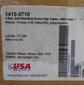 1415-9710 Usa Scientific 1.5ml Self-standing Screw Cap Tubes With Caps 500/case