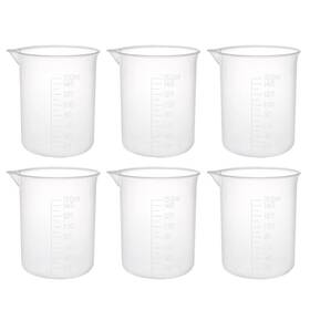 Uxcell 609876883689 6pcs Measuring Cup Labs Clear Pp Plastic Graduated Beakers 150ml