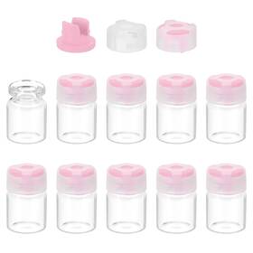 Uxcell 641832912118 3ml Clear Glass Sample Vials 10pcs Small Liquid Bottles Pink