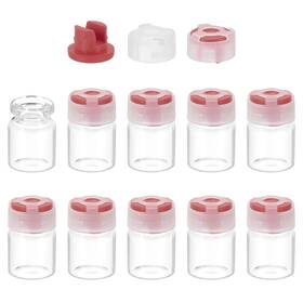 Uxcell 641832912132 3ml Clear Glass Sample Vials 10pcs Small Liquid Bottles Wine Red