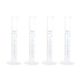 Uxcell 752374491037 Graduated Cylinder 10ml Measuring 2-sided Metric Marking 4pcs