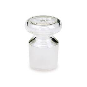 03081 Vee Gee Ground Glass Flask Stoppers Clear Pk6