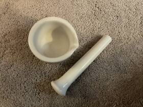 60320 Vintage Coors 60316 Porcelain Lab Mortar And Pestle 7 Inch