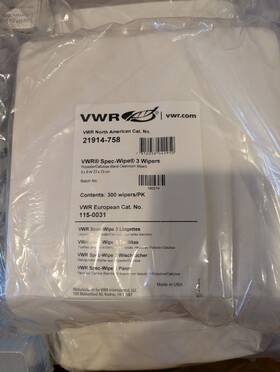 21914-758 Vwr Spec-wipe 3 Wipers Sterile Cleanroom 9x 9 Inch 300 Ct. Sealed