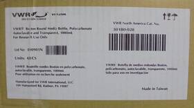 30180-028 Vwr Boston Round Media Bottle 1000ml 48/cs Polycarbonate Autoclavable