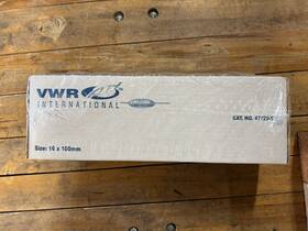 47729-586 Vwr Culture Test Tubes Disposable Borosilicate Glass 25x150mm Box 120