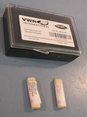 58016-254 Vwr Rectangular Spectrophotometer Cell Ultraviolet Box Of 2