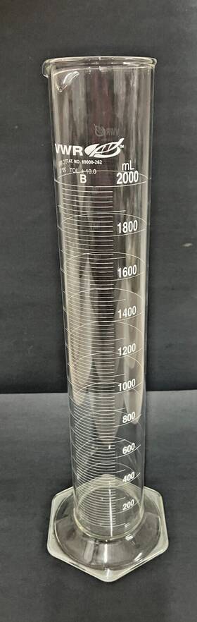 89000-262 Vwr 2000ml Class B Graduated Cylinder