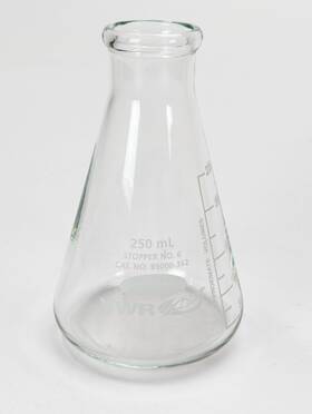 89000-362 Vwr 250 Ml Glass Erlenmeyer Narrow Mouth Flask 12 Pack New