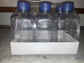 89107-026 Vwr Case Of 6 Media Bottles Square Polycarbonate 2000ml
