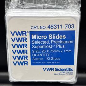 48311-703 Vwr International Micro Slides Superfrost Plus White 25x75x 1 Mm 72/pack