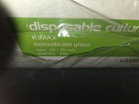 60825-902 Vwr North America 60825-402 Culture Tubes 10x75mm 250 Pcs Laboratory Borosilicate Glass Kimax