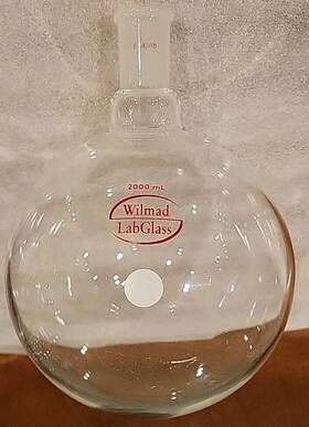 Lg-7220-156 Wilmad Labglass Lab Glass Round Bottom Flask 2l 2000ml Distillation 24/40