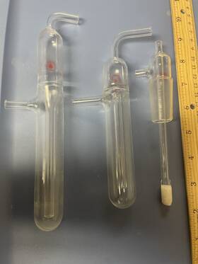 Xcd-vac-trap-od10mm-d200mm Xcd Three Glass Vacuum Cold Trap Bubbler Lab / Sublimation