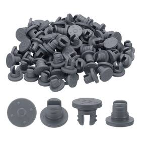 Zaplyte 641832113850 200pcs 7.5mm/0.3 Inch Vials Rubber Stoppers Two Legs Butyl Stopper Grey