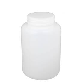 Zaplyte 679134162078 2l Plastic Wide Mouth Laboratory Reagent Bottle Sample Sealing Bait White
