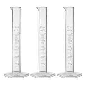 Zaplyte 714998220202 3pack 10ml Laboratory Measurements Clear White Plastic Graduated Cylinder