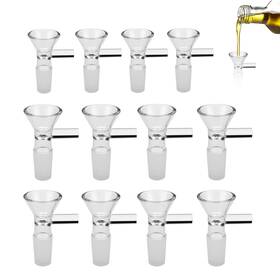 Ziheng 705353371134 Vibeco 12 Glass Funnels - 14mm With Handle Multipurpose Clear Funnel For