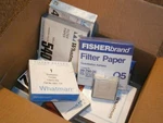 Lot Of 14 New & Partial Boxes Filter Paper Whatman Fisher Laboratory. Fixed Price $119.00.