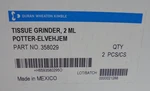 Duran Wheaton Kimble 358029 Tissue Grinder 2ML Potter-elvehjem Qty Pcs. Fixed Price $124.99.