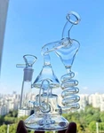 Heady Coil Honeycomb Recycler Rig Pipes Bong Glass Smoking Water Shushi 14MMBOWL. Fixed Price $28.99.