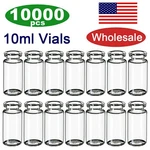 10000PCS 10ML Lab Vials Borosilicate Glass Clear Headspace Crimp Top Flat Bottom. Fixed Price $1199.99.