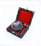 Id: 70MM 2.75" Lab Grinding Natural Agate Mortar Pestle Set Standard Form. Fixed Price $73.93.