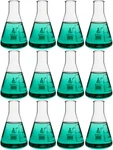 Eisco 12PK Erlenmeyer Flasks, 250ML - Borosilicate Glass Narrow Neck, Conic.... Fixed Price $90.11.