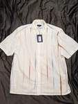 Baker Noma Painted Short Sleeve Button Down Shirt Size 7 Xl. Fixed Price $80.00.