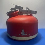Vintage Justrite Fm Safety Disposal Can 2 Gallon Red Plastic W/ Metal Lid. Fixed Price $35.00.