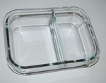 Pyrex Offset Divided Clear Glass Dish 7100-L. Fixed Price $15.99.