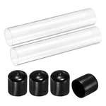 2PCS Clear Rigid Acrylic Pipe 41MM X 45MM Od 10" Round Plastic Tube With Cap. Fixed Price $21.51.