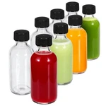 Johnbee 8-PACK 2 Oz (60ML) Small Glass Boston Round Bottles With 8PACK, Clear. Fixed Price $17.82.