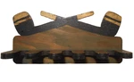 Early 20TH American Folk Art Prmtv Hnd Crvd Wdn Tobacco Pipe Hanging Wall Rack. Fixed Price $147.50.