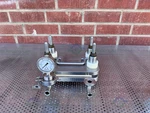 Millipore Pellicon Stainless Steel Tff Cassette Holder W/ Gauge. Fixed Price $2750.00.