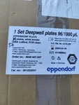 Eppendorf Deepwell Plate 1000ML Open Cs 56 Expi 2026 951033201. Fixed Price $80.00.