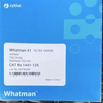 Whatman Ashless Filter Paper 100 Circles Diameter 125MM Cat No. 1441-125. Fixed Price $50.00.