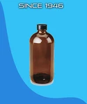 16 Oz. Amber Boston Round Glass Bottle. Fixed Price $10.88.