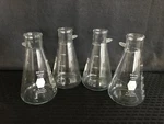 (4) Kimble Kimax Glass 500ML Graduated Filter Flask W/10.5MM Sidearm 27060-500. Fixed Price $48.99.