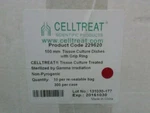 Celltreat 229620 100MM Tissue Culture Dishes W Grip Ring 300 Per Case. Fixed Price $169.81.