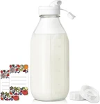 Duty Screw Cap, 32 Oz Glass Juice Bottles Scale Mark, Reusable. Fixed Price $13.49.
