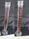 Set Of 2 Corning Pyrex Lifetime Red Ml Graduated Cylinder Glass #3046-100. Fixed Price $26.34.