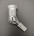 Quality 14-10 45 Degree Angle Glass Ground Joint Attachment Adapter Gong Elbow. Fixed Price $18.00.