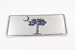 South Carolina Palmetto Moon Anodized Aluminum Metal License Plate Sign Tag. Fixed Price $9.95.