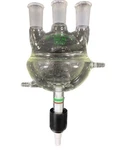 Chemglass 500ML 3-NECK Half-jacketed Round Bottom Flask Drain Valve CG-1539-01. Fixed Price $314.99.