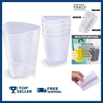 Lab Measuring Cups 32OZ Pack Of 5 Graduated Clear Plastic Triangular Beakers. Fixed Price $19.45.